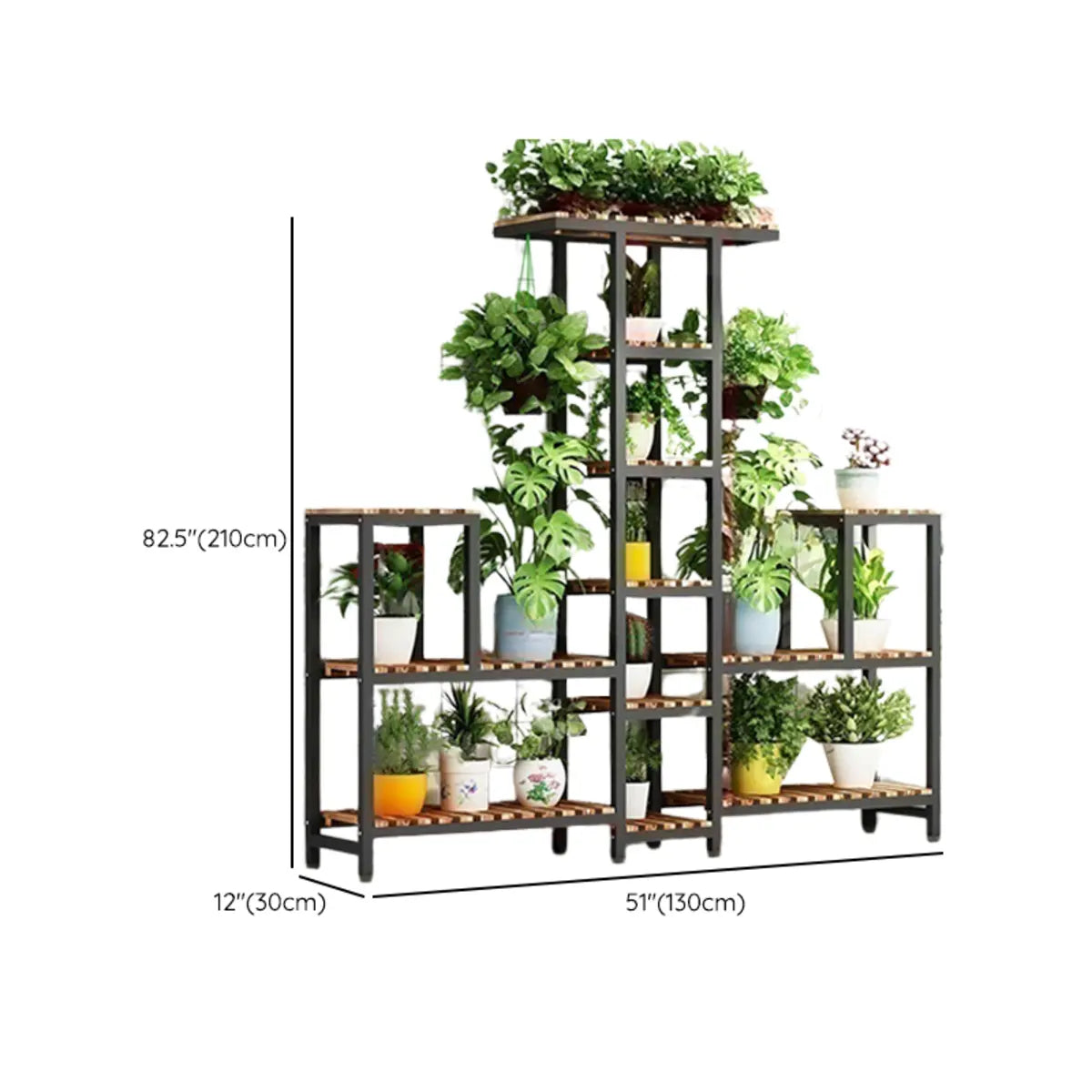 Rectangle Metal Indoor Large Crate Plant Stand Brown Image - 28