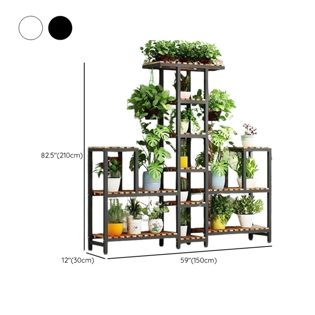 Rectangle Metal Indoor Large Crate Plant Stand Brown Image - 31