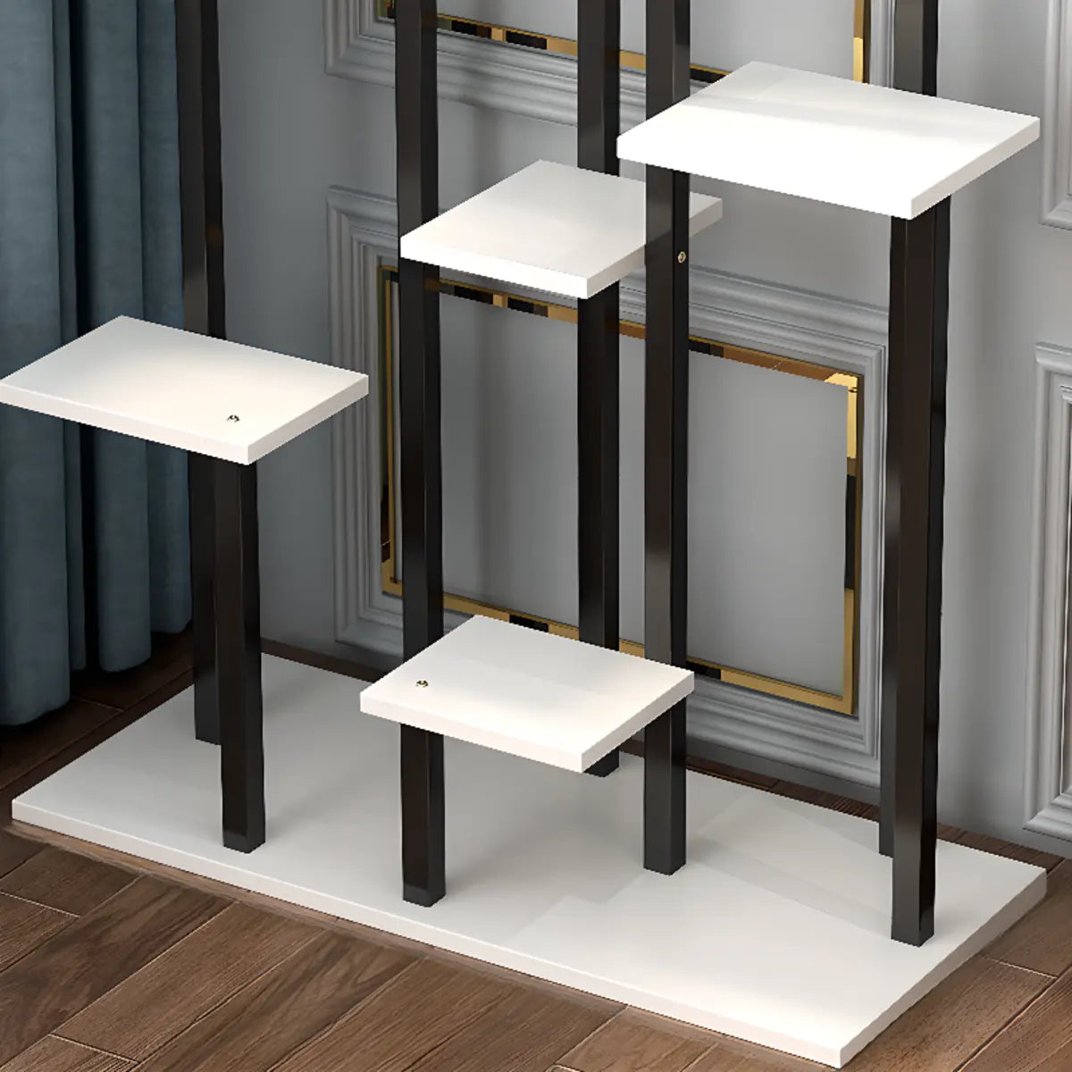 Rectangle Wood Floor Multi-Tiers Storage Plant Stand Image - 12