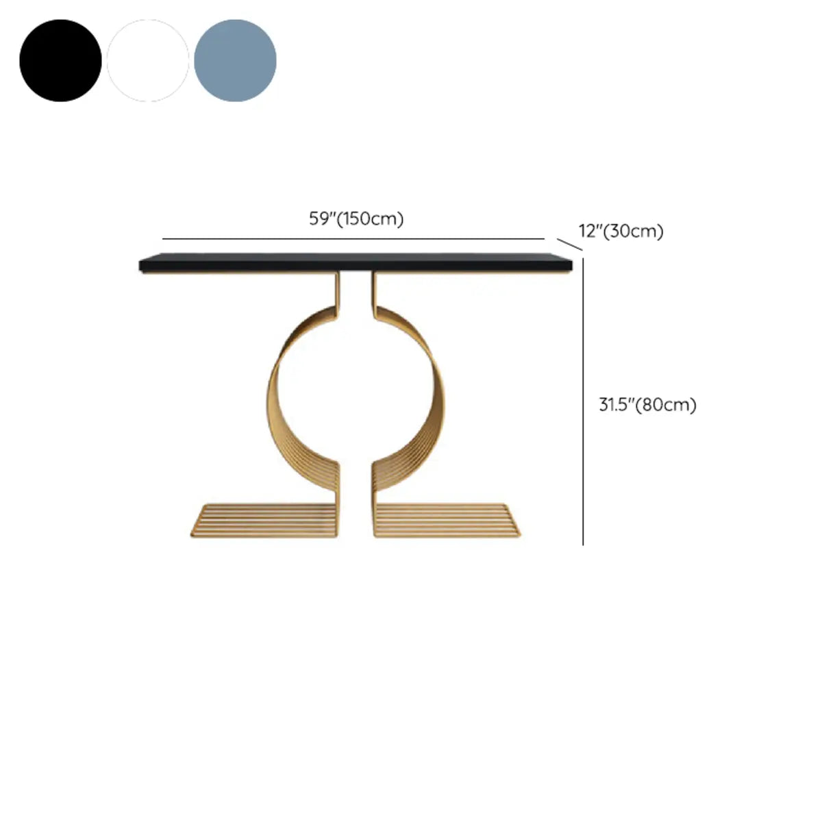 Rectangular Blue Wood Geometric Entry Console Table Image - 12