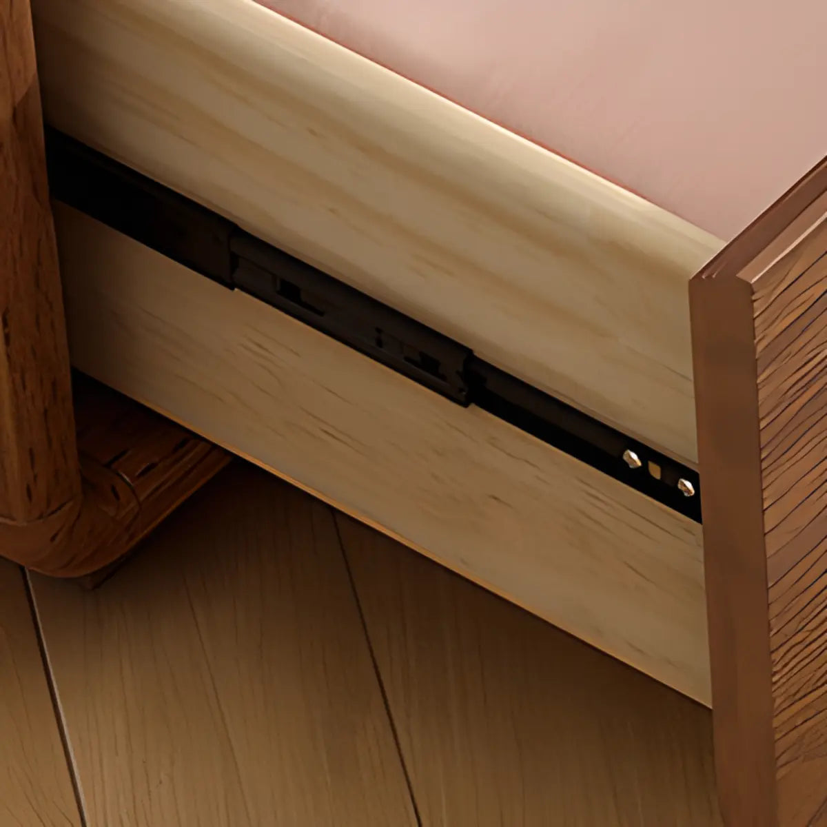 Rectangular Brown Wood Storage Soft-Close Drawers Chest Image - 15