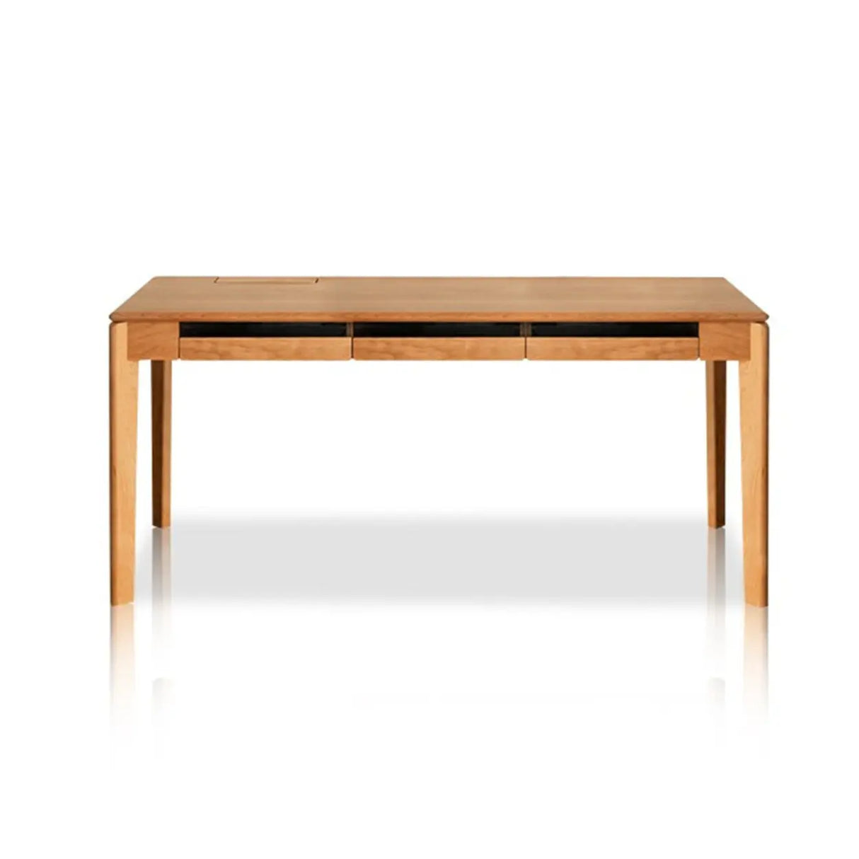 Rectangular Butcher Block Wooden Drawers Writing Desk Image - 11