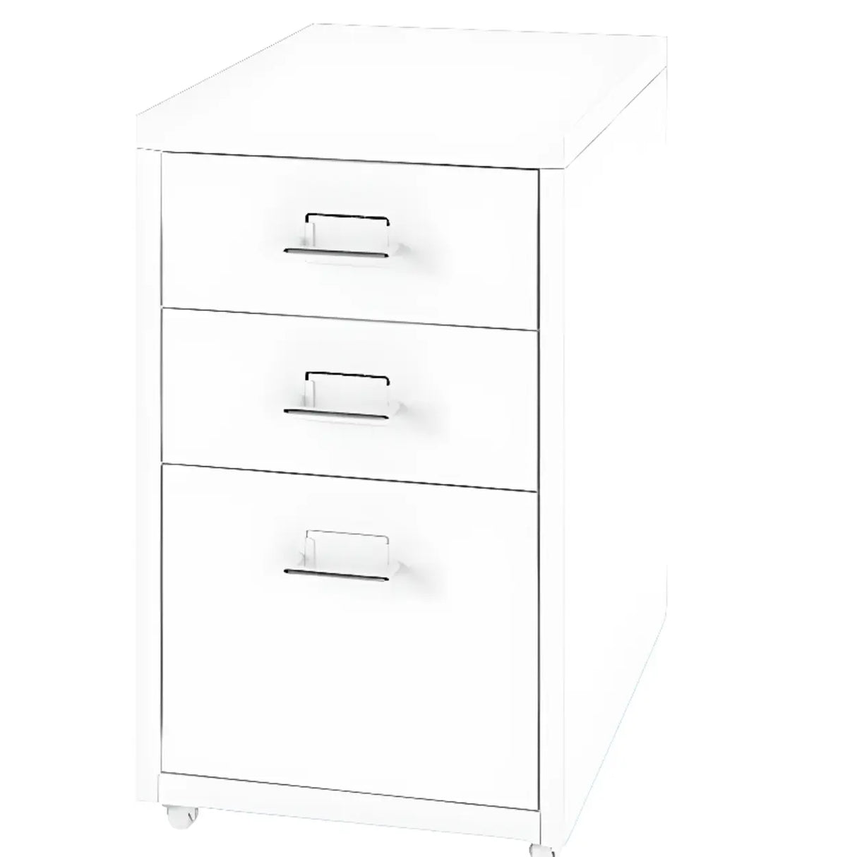 Rectangular Casters Metal Small Filing Cabinet Organizer Image - 2