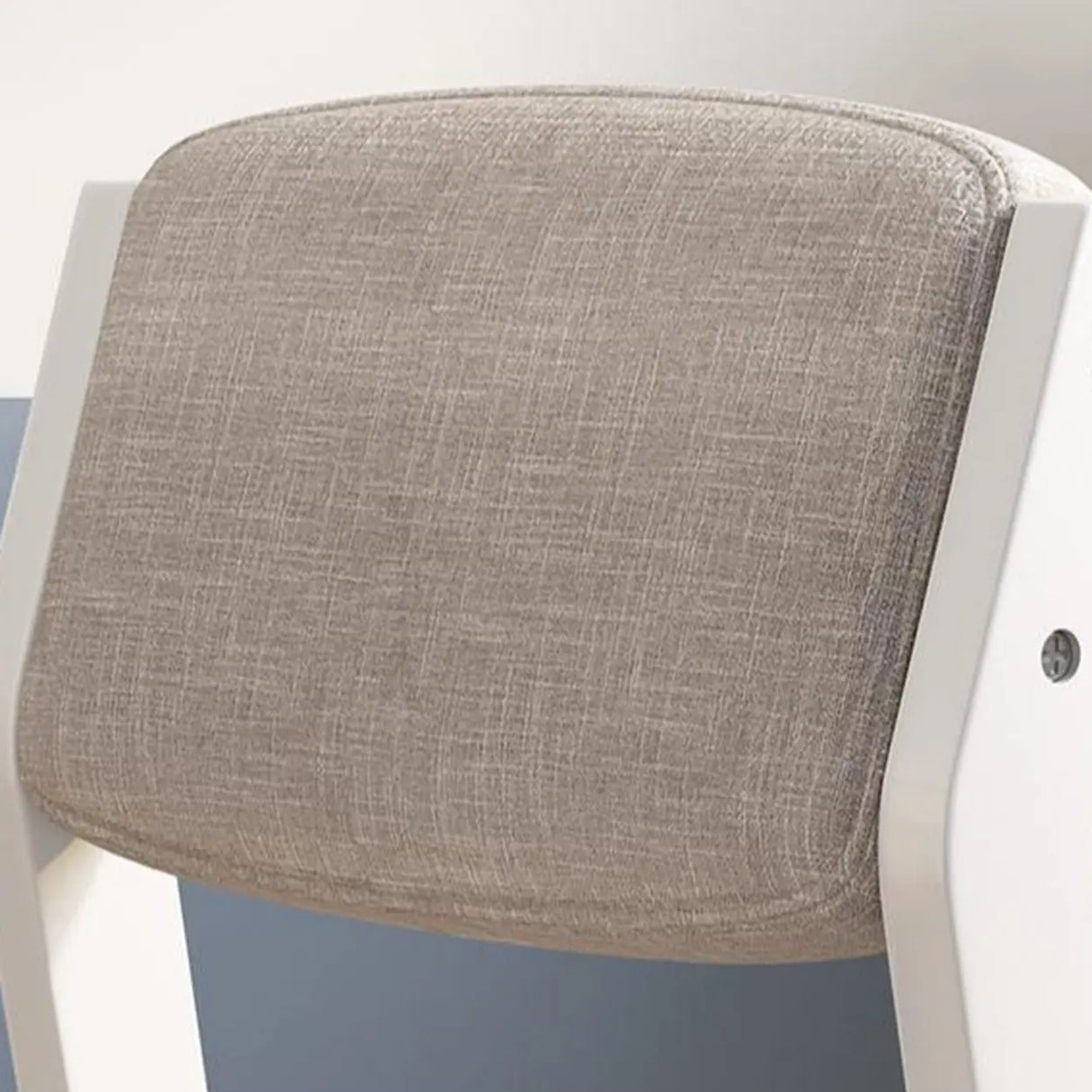 Rectangular Cotton Seat Wood Low Back Dining Chair Image - 10