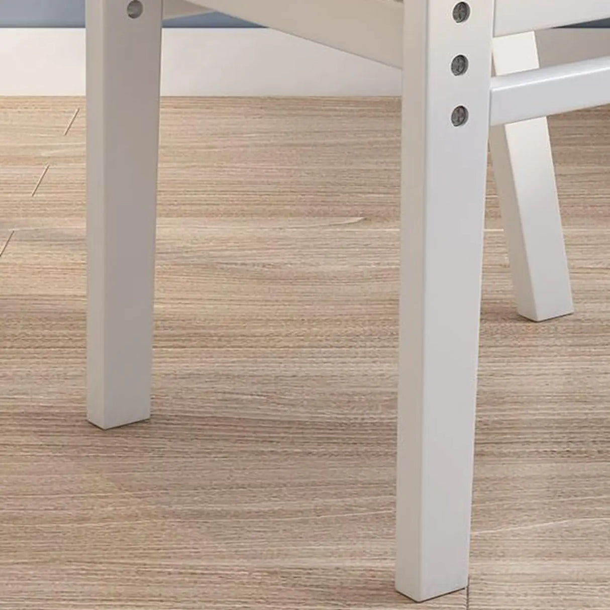 Rectangular Cotton Seat Wood Low Back Dining Chair Image - 13