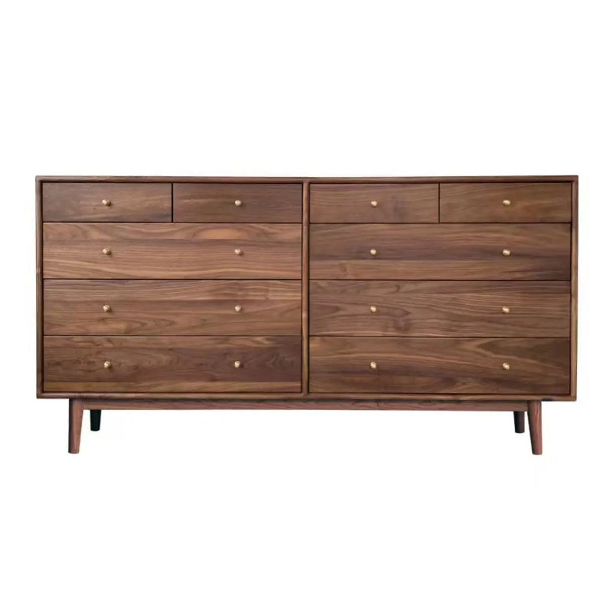 Rectangular Horizontal Oak Natural Finish Storage Dresser Image - 2