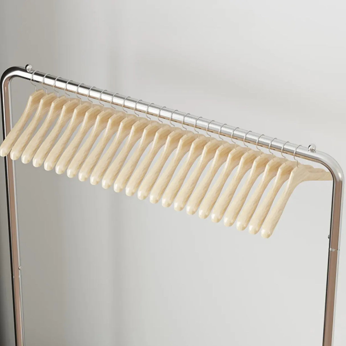 Rectangular Metal Silver Large Storage Coat Rack with Basket Image - 12