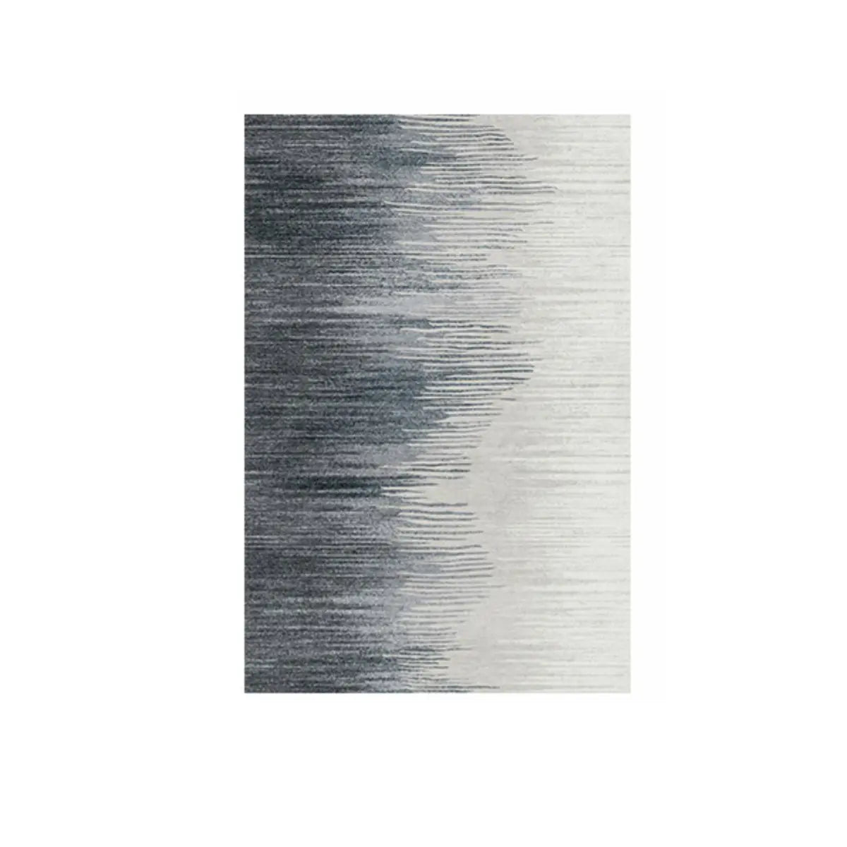 Rectangular Modern Gradient Polyester Blue Area Rug Image - 7
