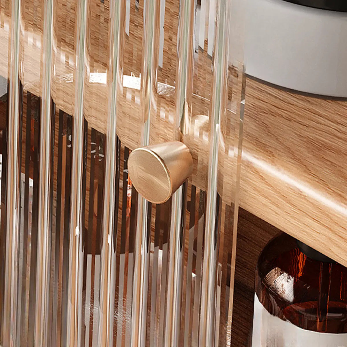 Rectangular Oak Bedroom Makeup Vanity Nut-Brown with Drawers Image - 8