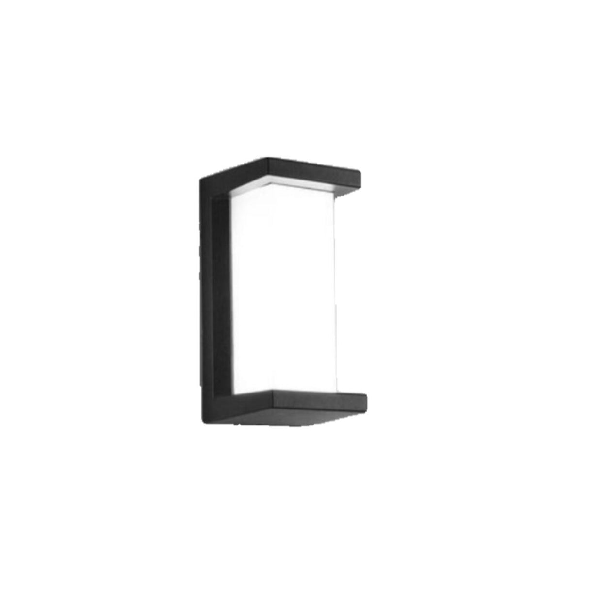 Rectangular Outdoor Modern Black Wall Sconce Image - 13