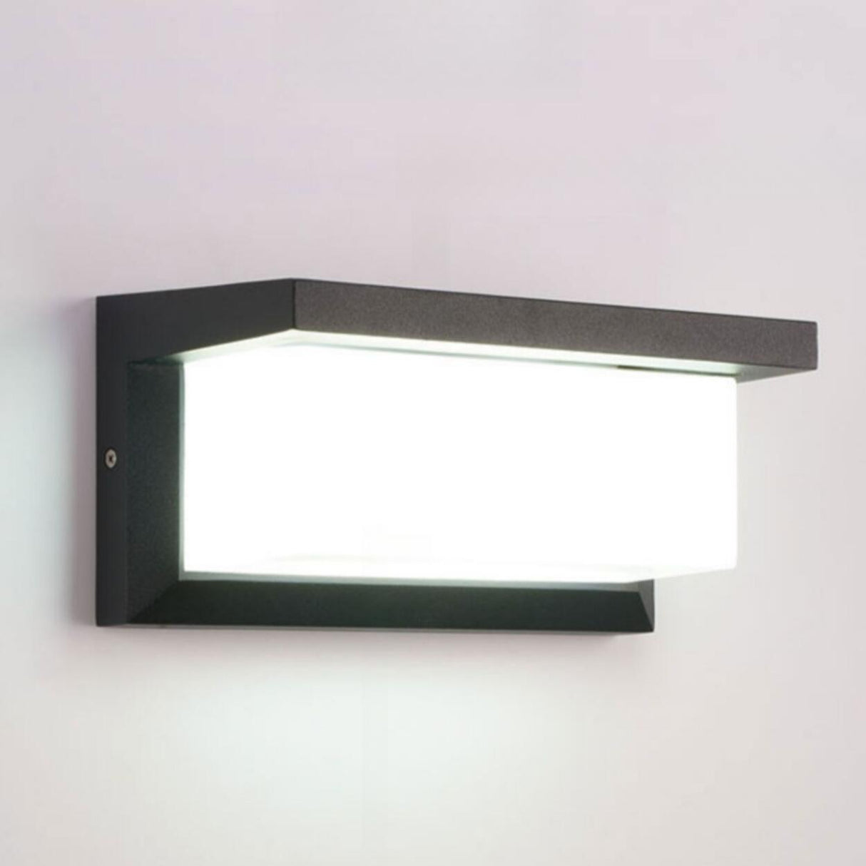 Rectangular Outdoor Modern Black Wall Sconce Image - 14