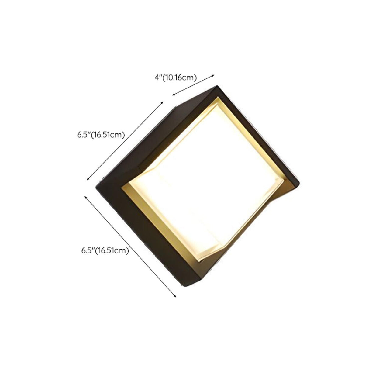 Rectangular Outdoor Modern Black Wall Sconce Image - 21