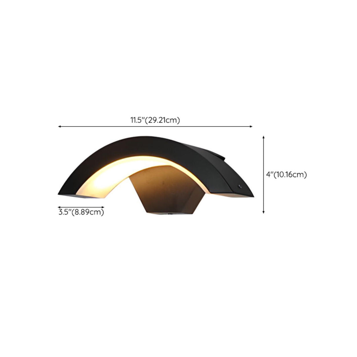 Rectangular Outdoor Modern Black Wall Sconce Image - 22