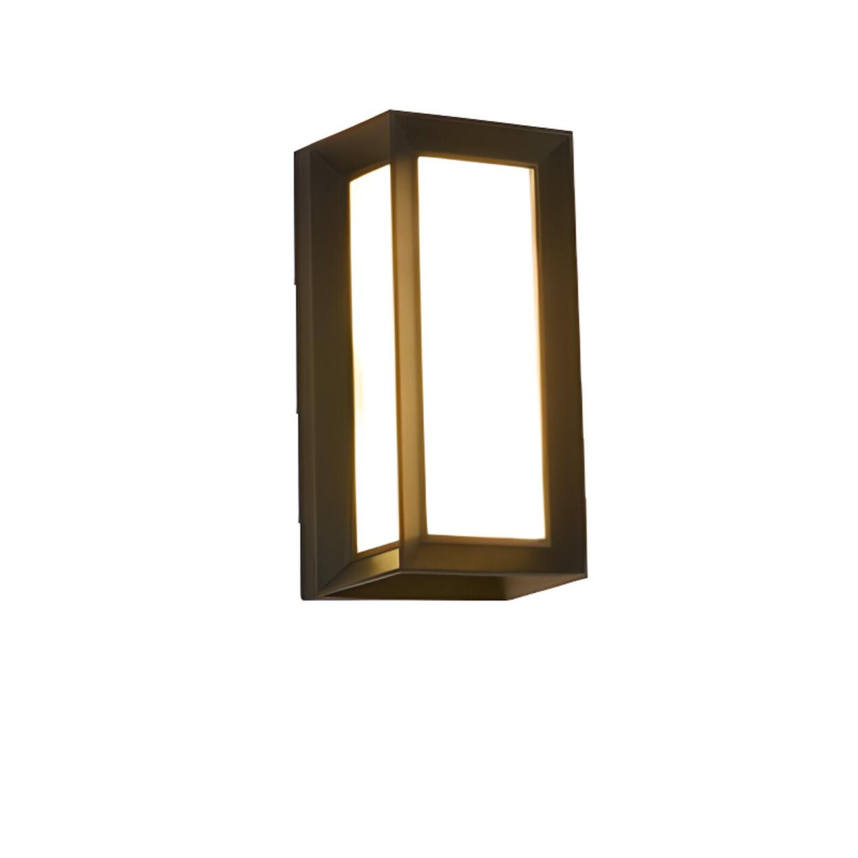 Rectangular Outdoor Modern Black Wall Sconce Image - 5