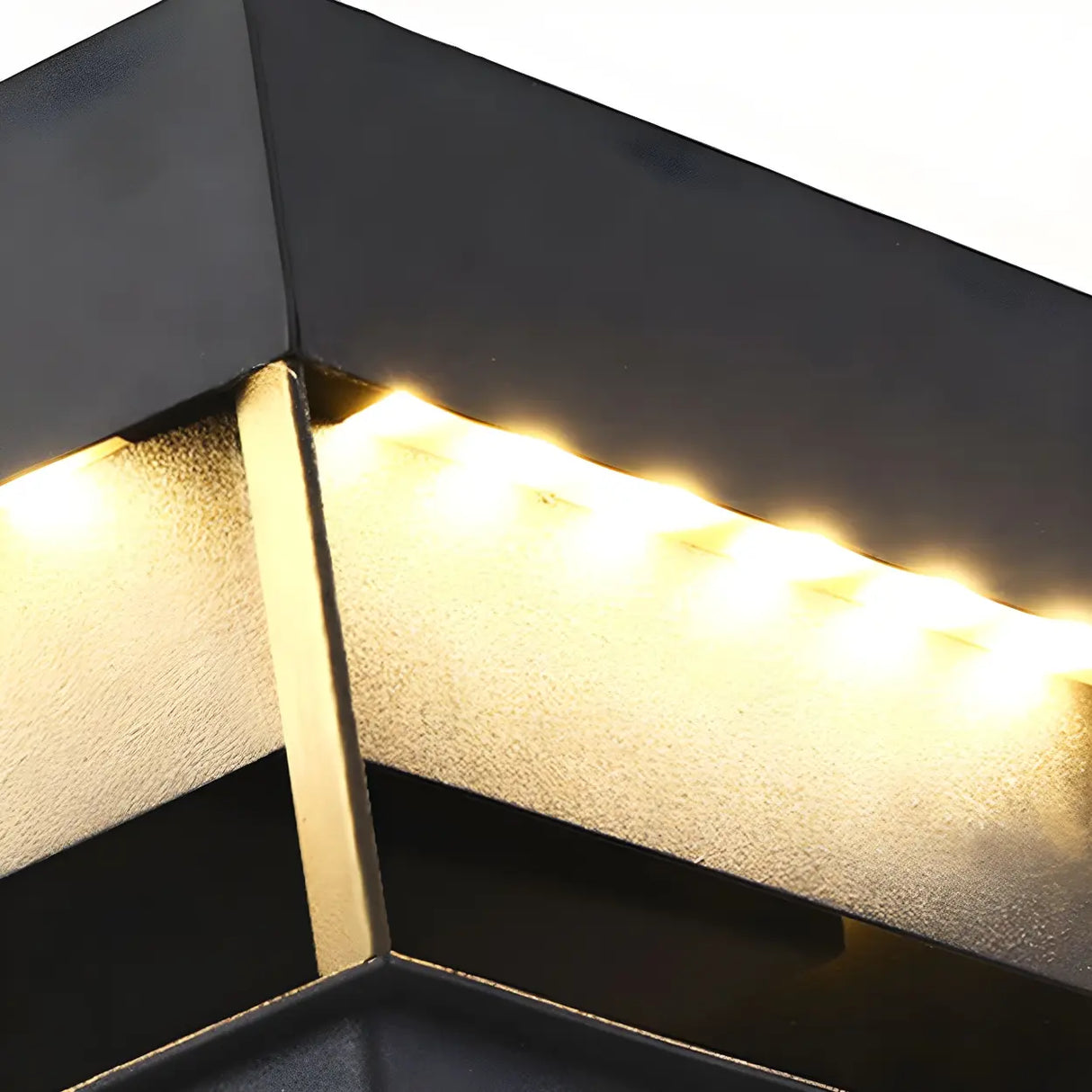 Rectangular Simple Outdoor Aluminum Black Post Light Image - 5