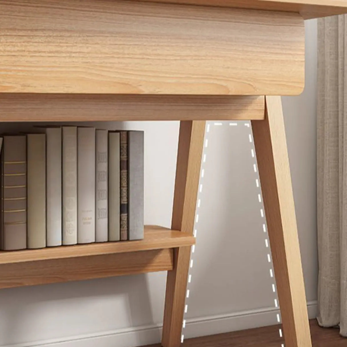 Rectangular Solid Wood Kids Desk with Two Drawers Image - 10