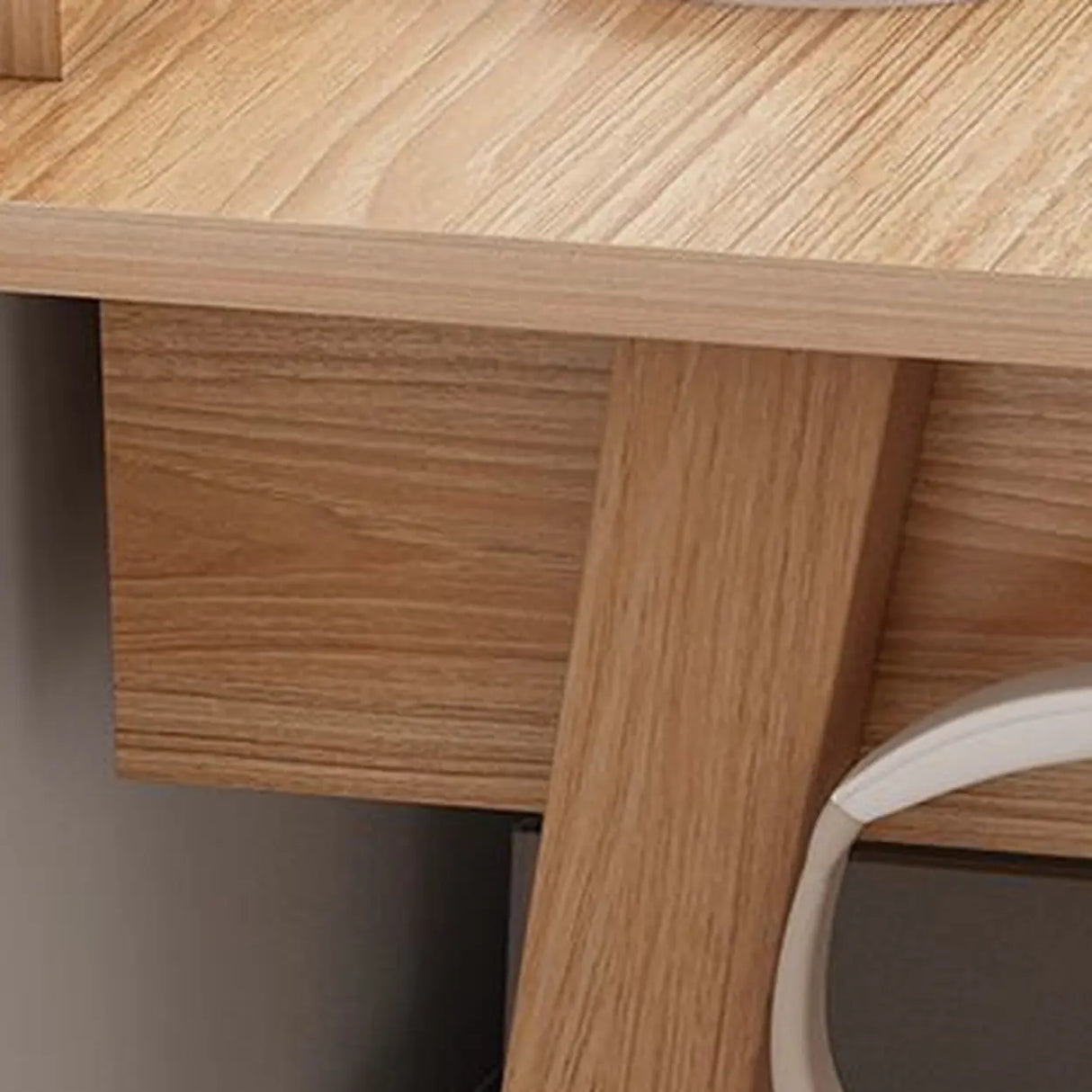 Rectangular Solid Wood Kids Desk with Two Drawers Image - 9