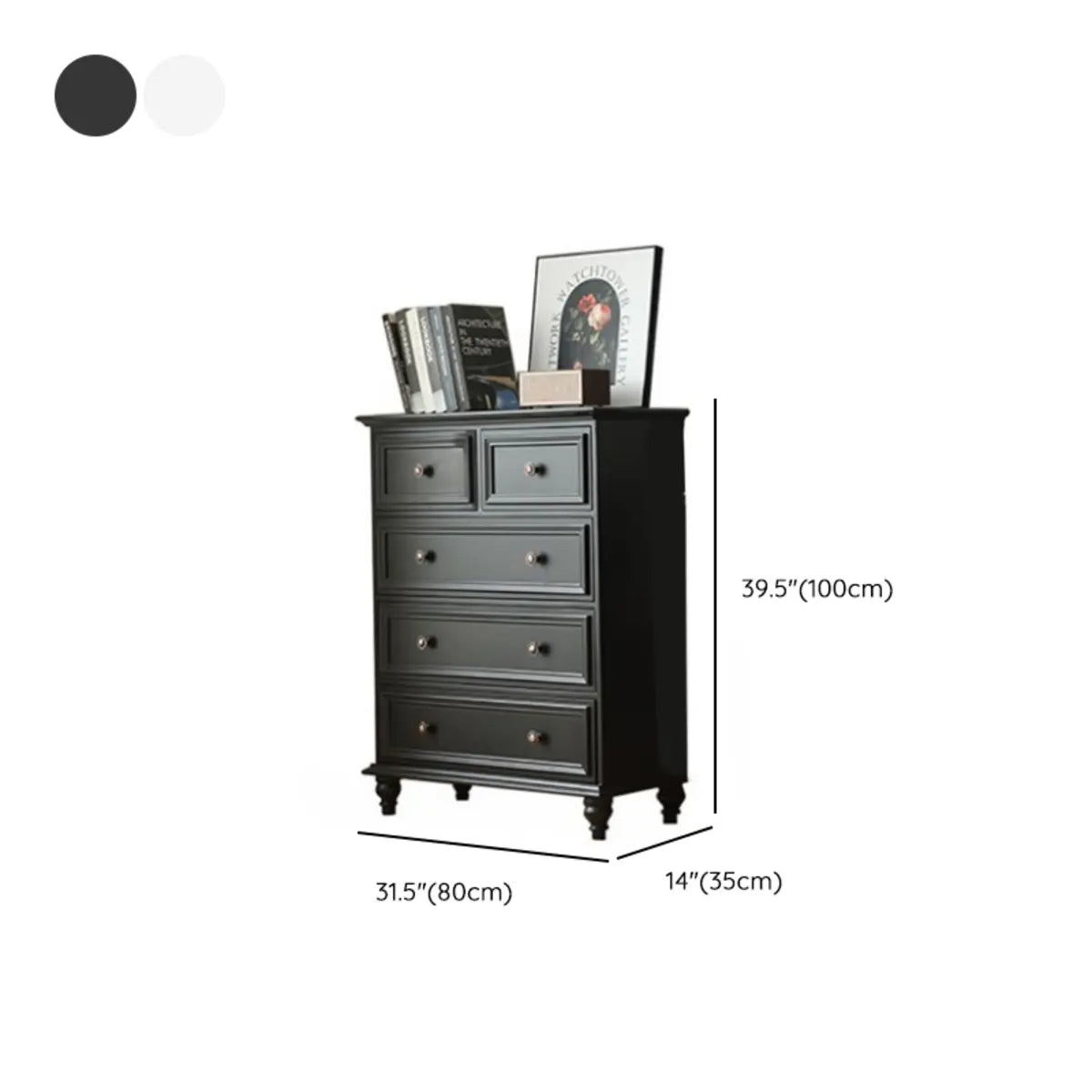 Rectangular Wood Bedroom Black Makeup Vanity Set with Mirror Image - 10