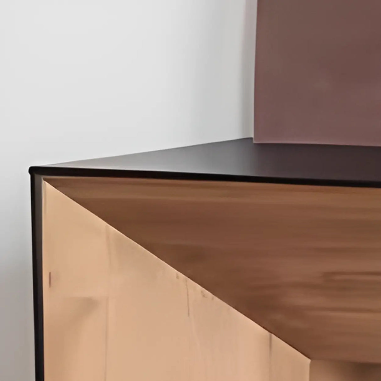 Rectangular Wood Black Double Pedestal Console Table Image - 5