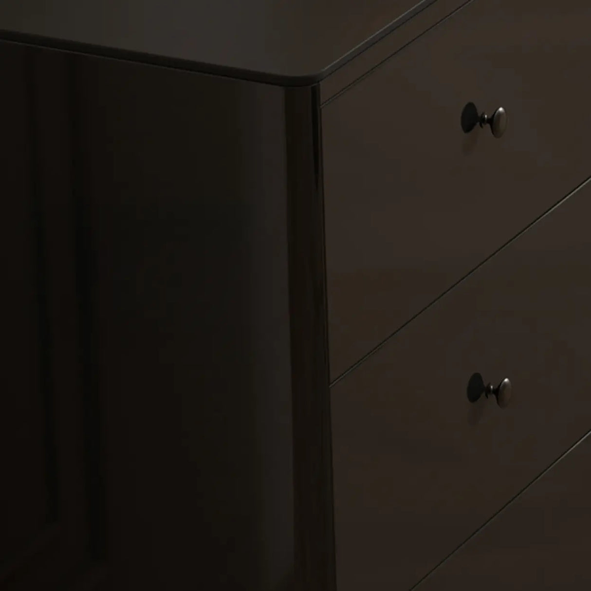 Rectangular Wood Black Medium Storage Floor Sideboard Image - 9