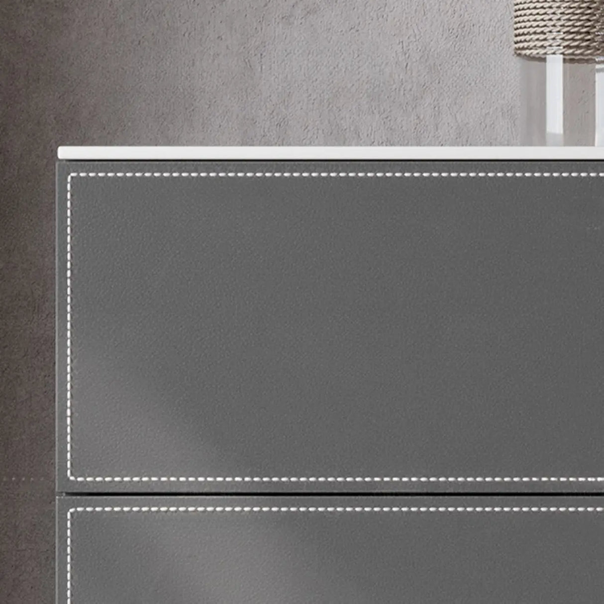 Rectangular Wood Grey Storage Included Console Table Image - 6