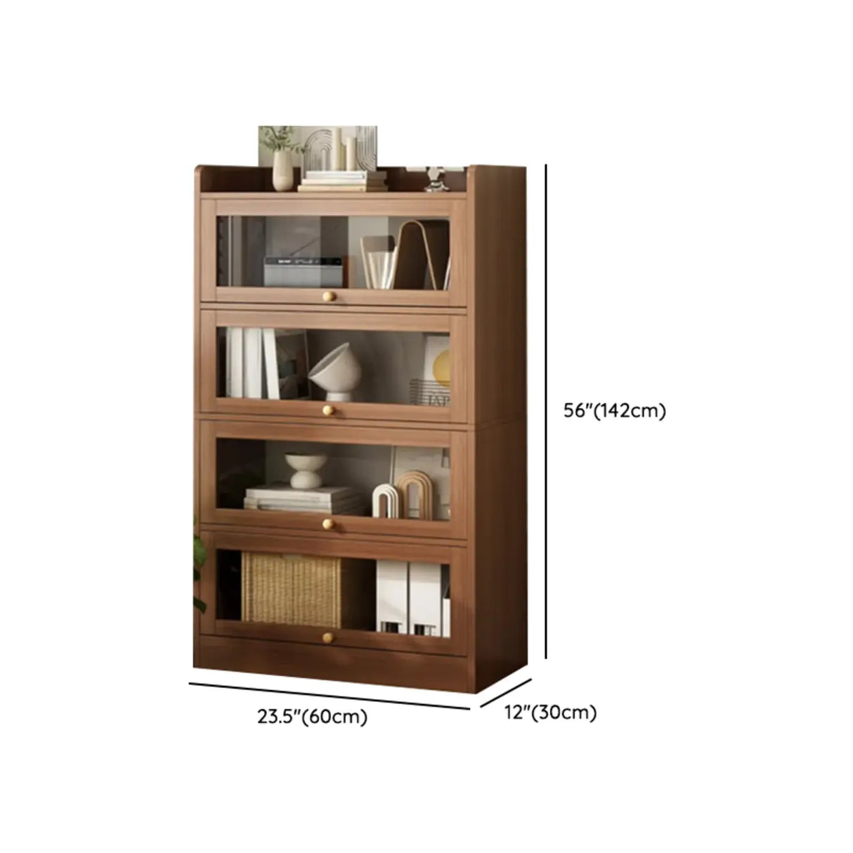 Rectangular Wood Living Room Display Cabinet White Image - 29