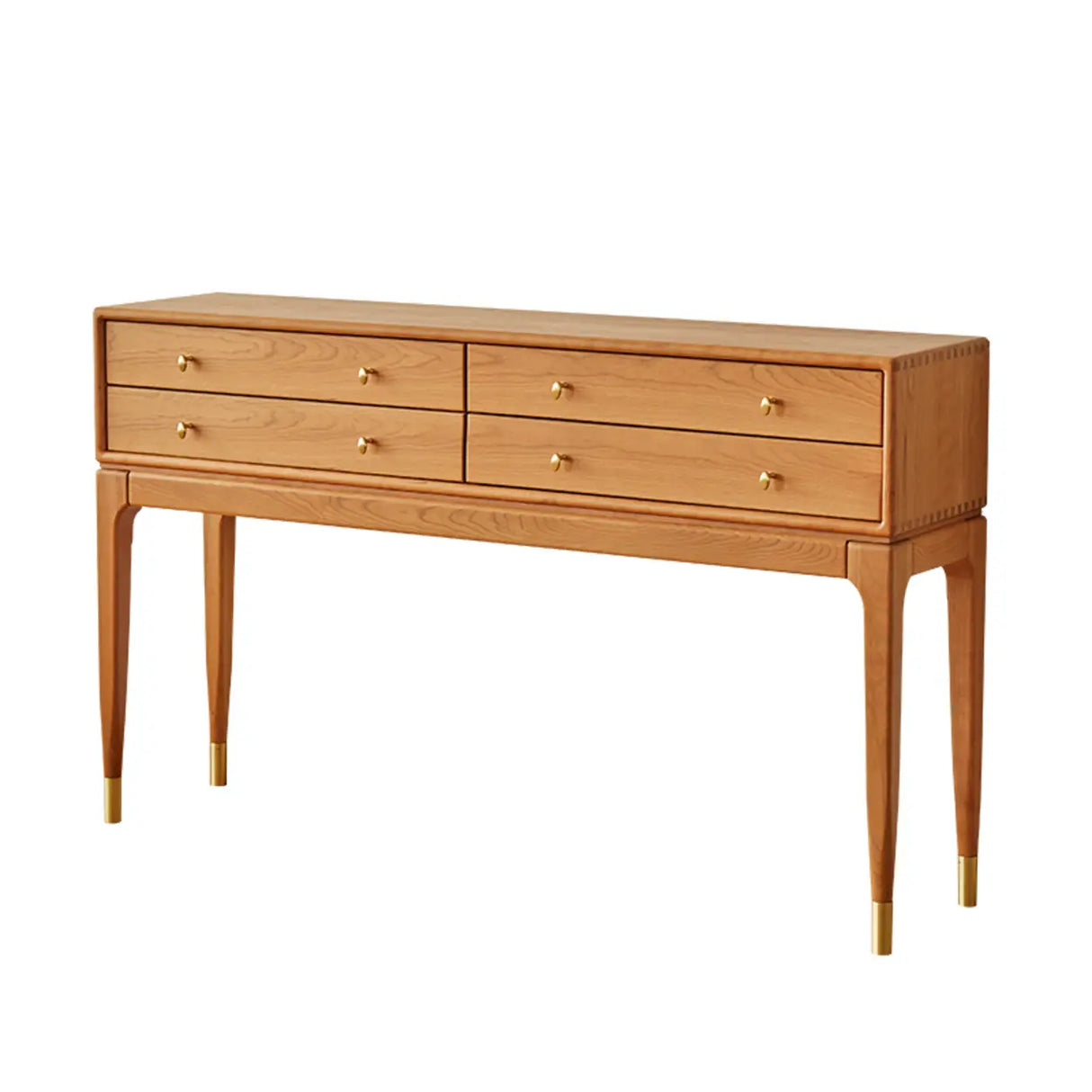 Rectangular Wood Storage Console Table with Drawers Image - 2