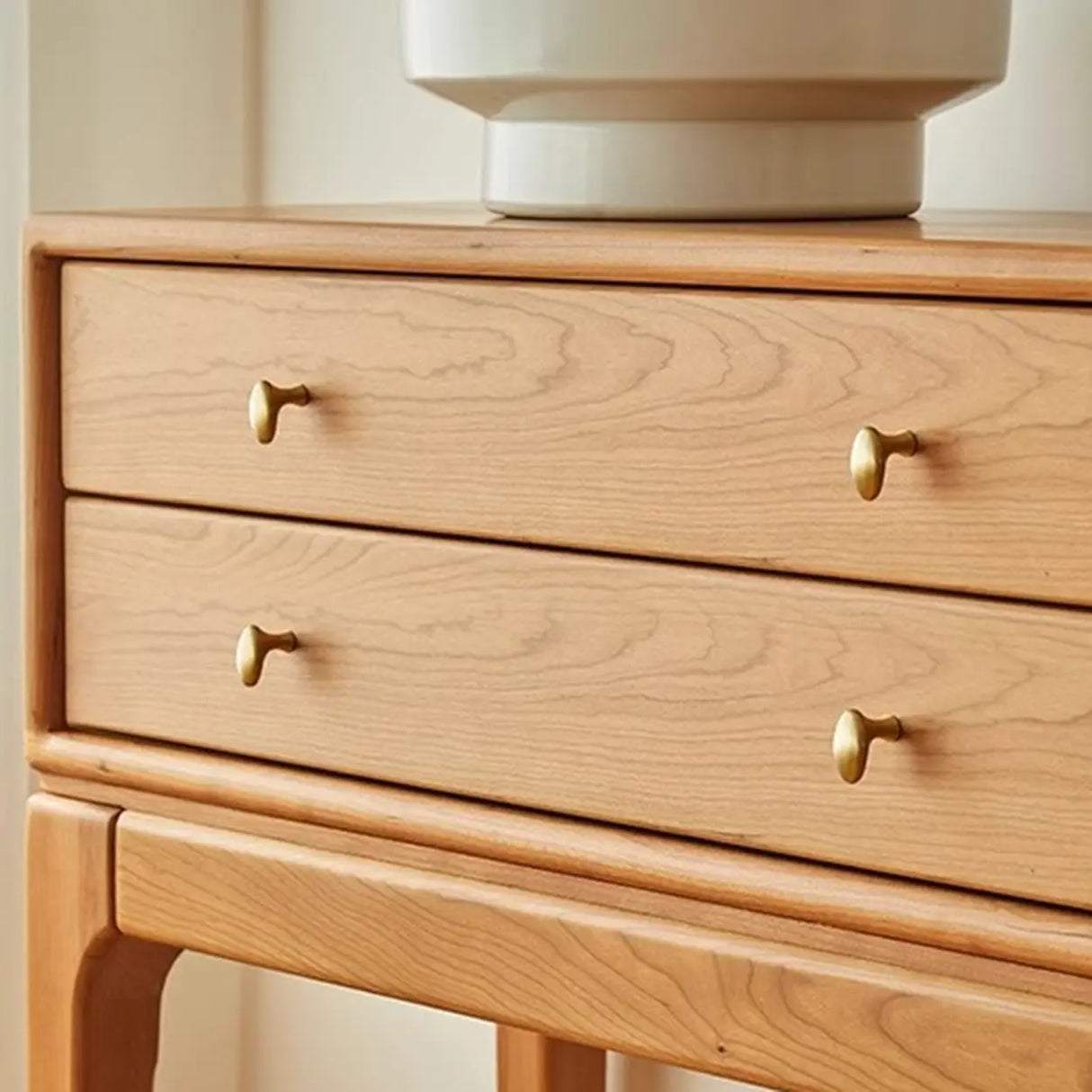 Rectangular Wood Storage Console Table with Drawers Image - 7