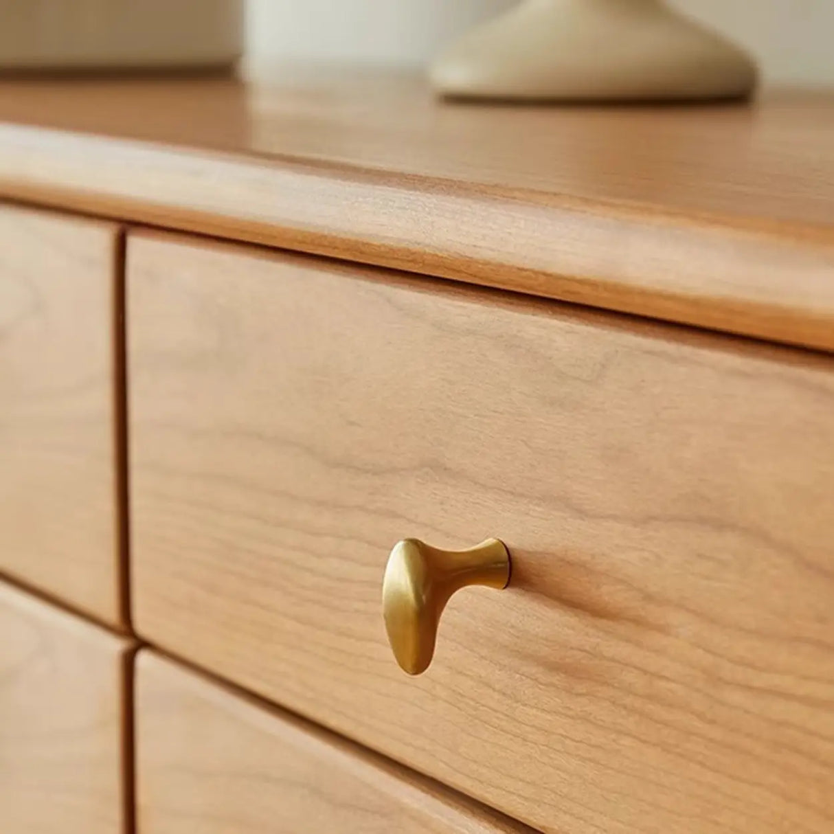 Rectangular Wood Storage Console Table with Drawers Image - 9