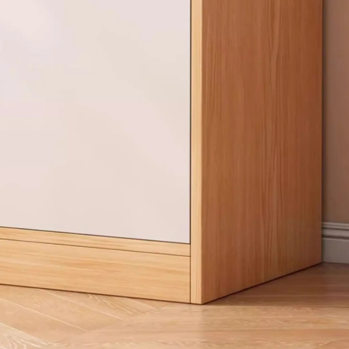 Rectangular Wood White Medium Storage Kitchen Sideboard Image - 14