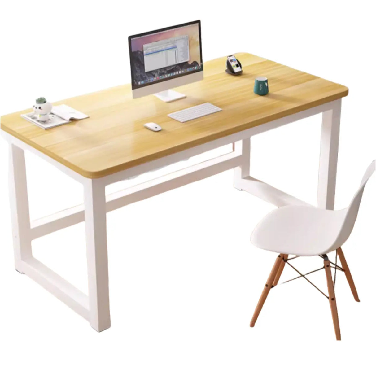 Rectangular Wooden Computer Desk with Multiple Sizes Image - 1