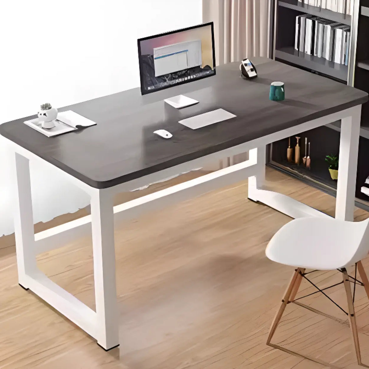 Rectangular Wooden Computer Desk with Multiple Sizes Image - 5