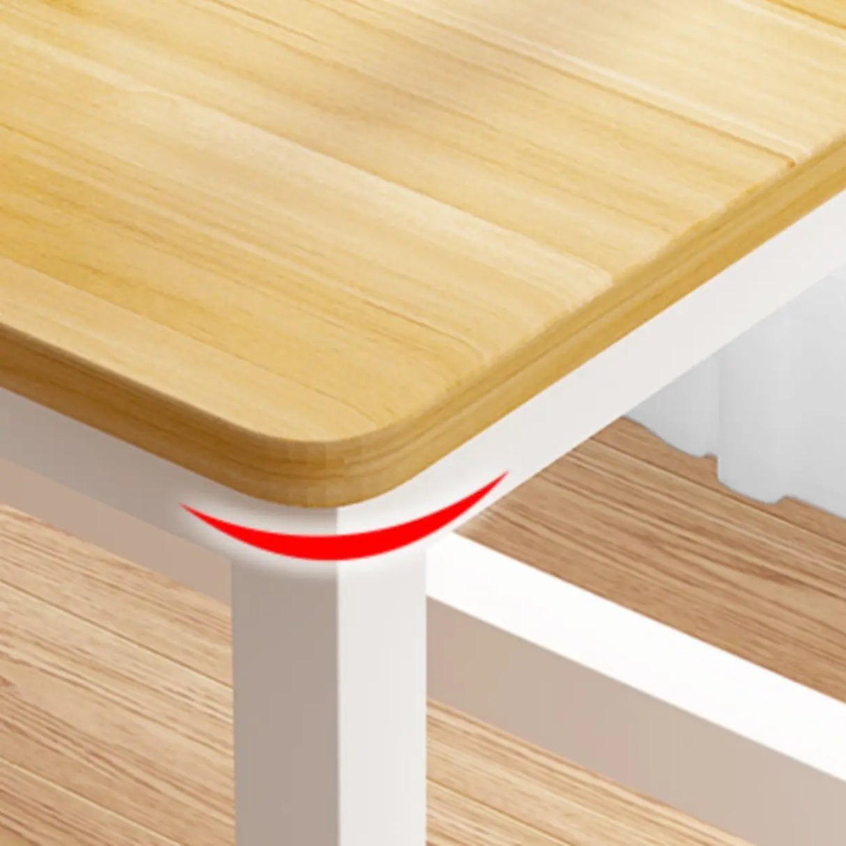 Rectangular Wooden Computer Desk with Multiple Sizes Image - 6