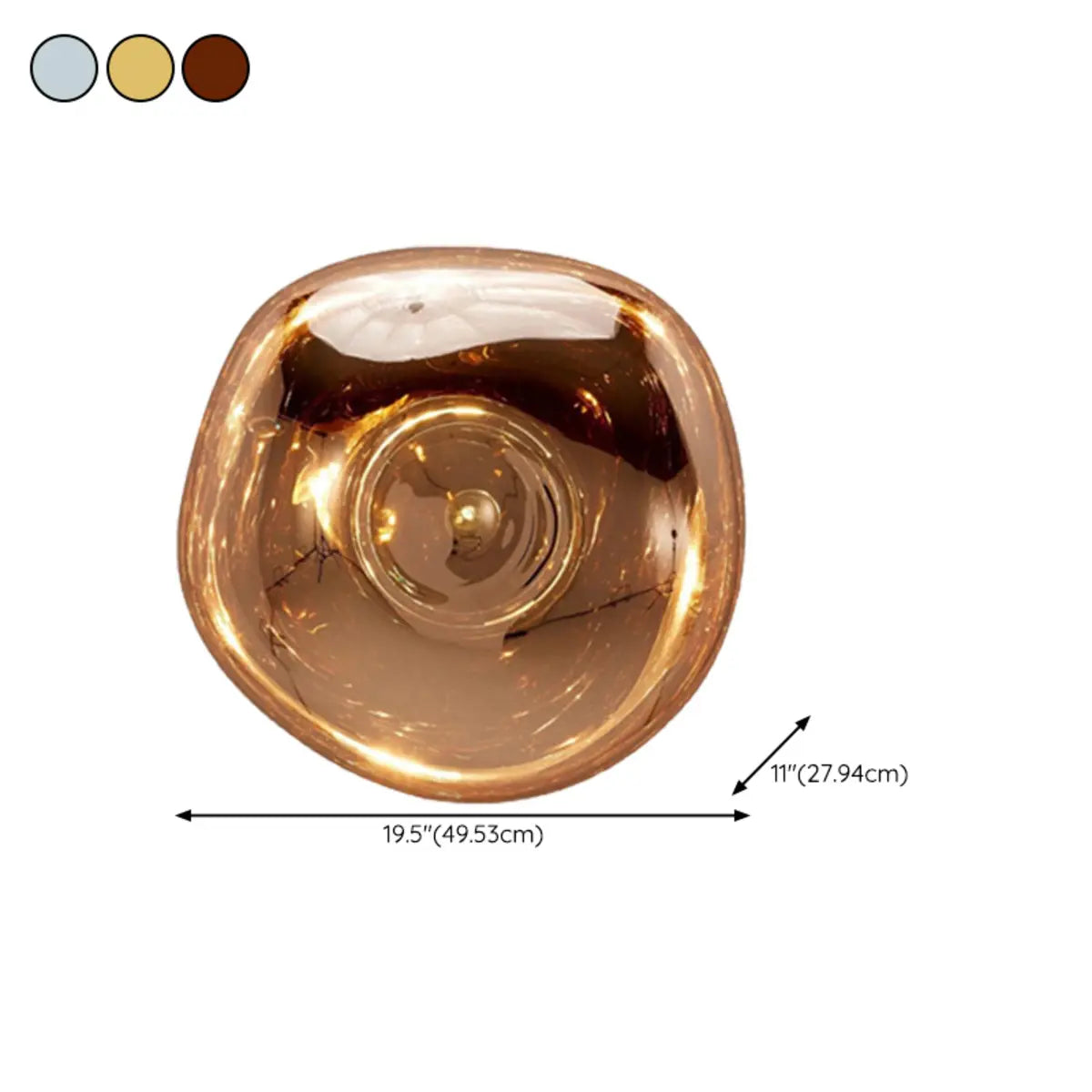 Red Artistic Organic Shape Design Metal Wall Sconce