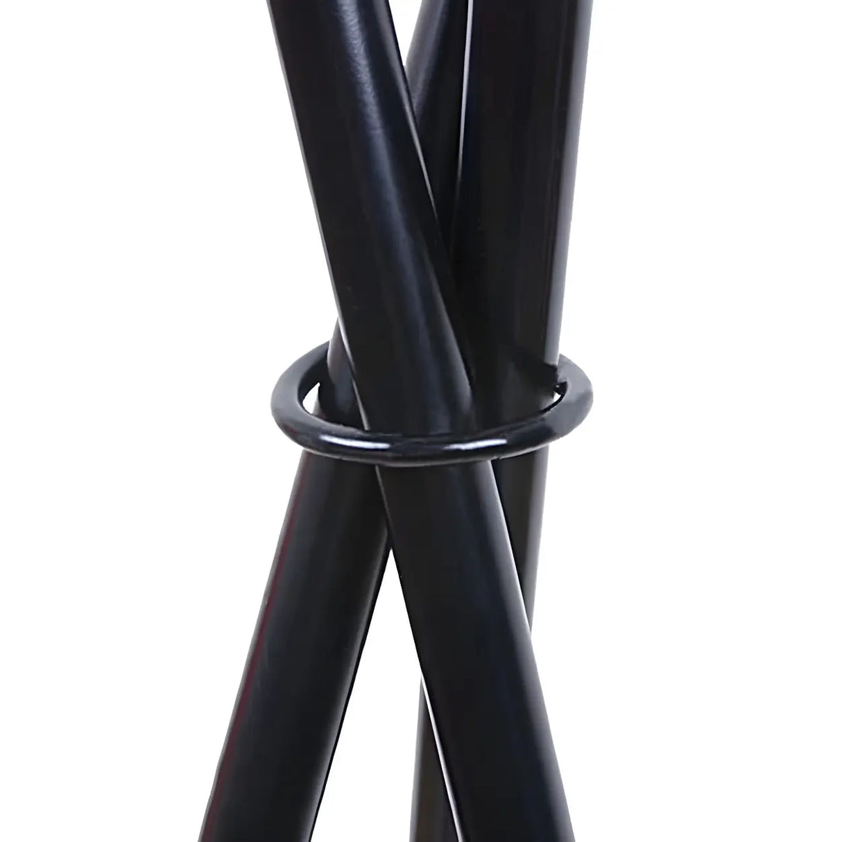 Red Cylinder Fabric Shade Modern Tripod Floor Lamp Image - 9