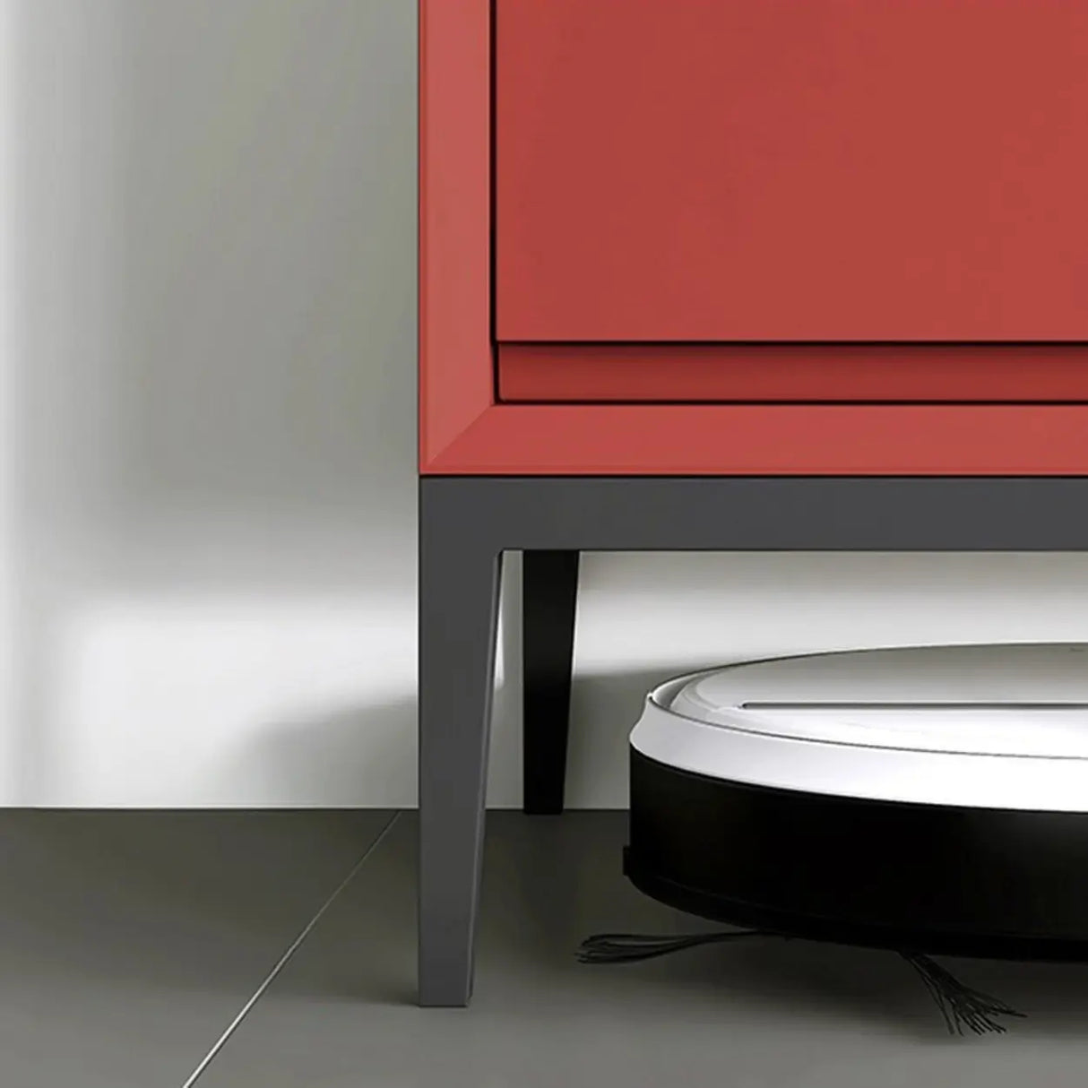 Red Finish Wooden Horizontal Dresser for Drawers Image - 13