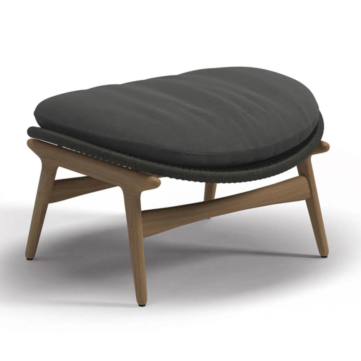 Relaxing Round Wood Frame Waterproof Gray Patio Set Image - 7