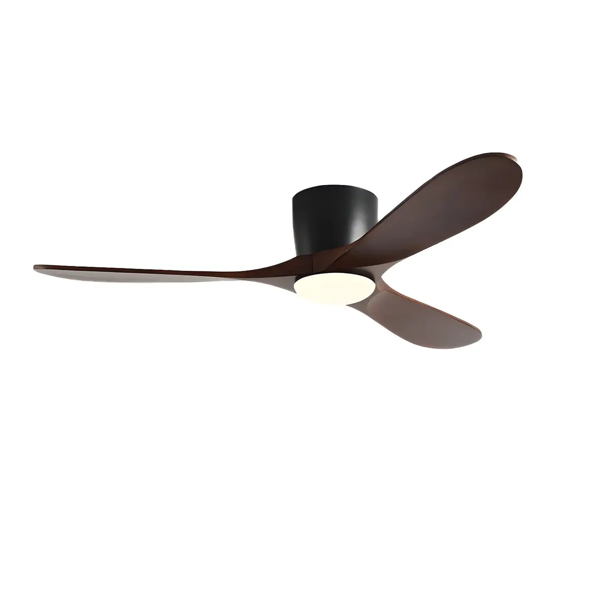 Remote Control Walnut LED Ceiling Fan with Light Fixture Image - 10