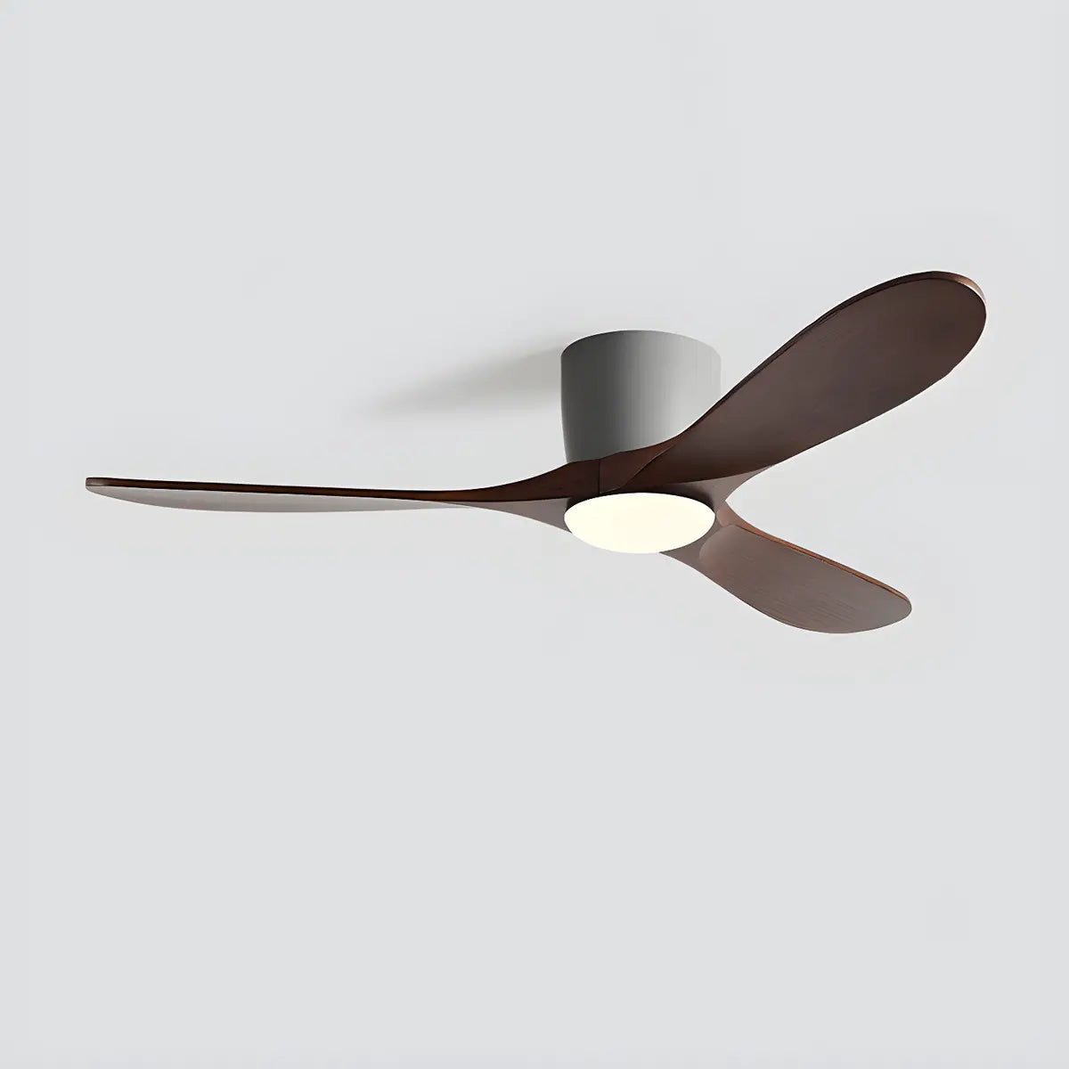 Remote Control Walnut LED Ceiling Fan with Light Fixture Image - 11