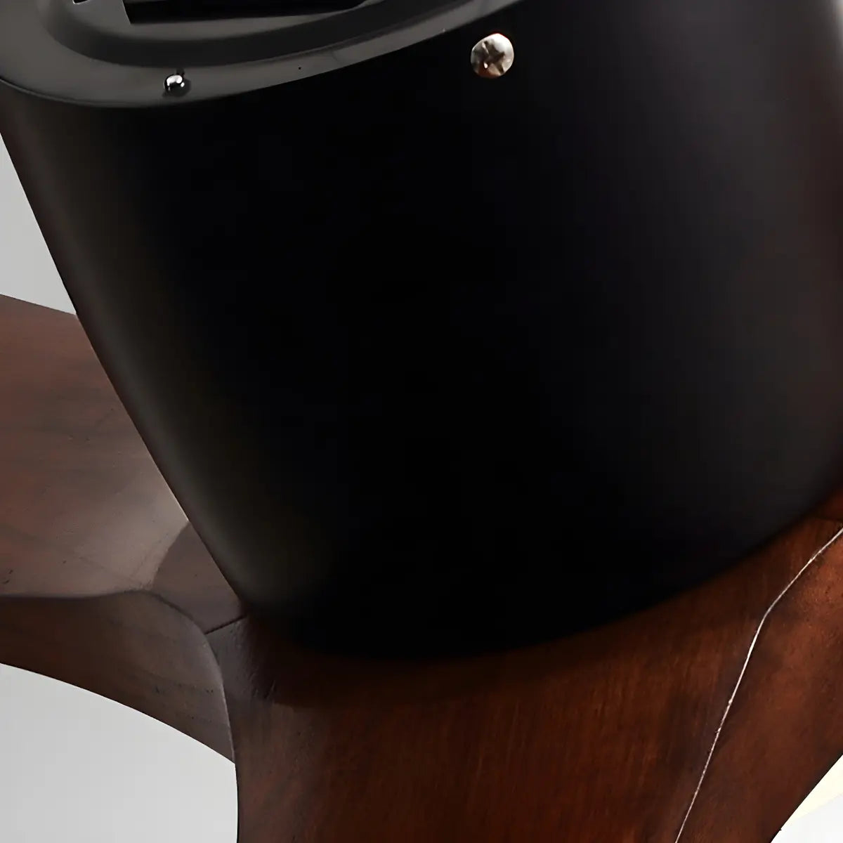 Remote Control Walnut LED Ceiling Fan with Light Fixture Image - 12