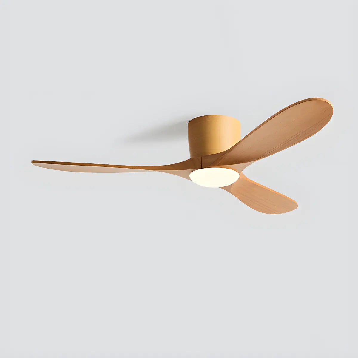Remote Control Walnut LED Ceiling Fan with Light Fixture Image - 3