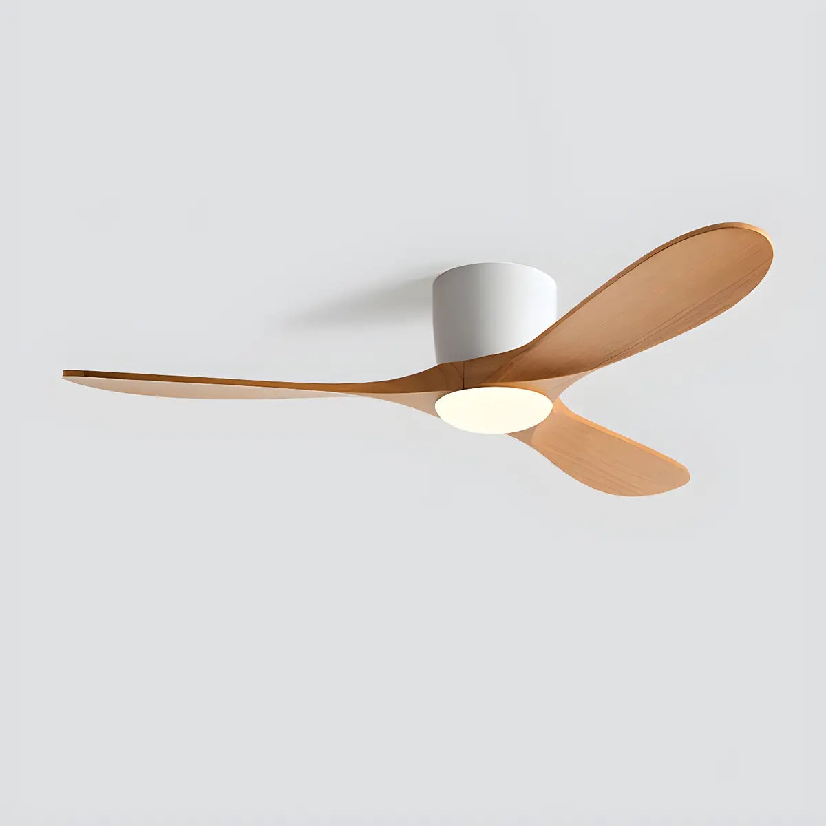 Remote Control Walnut LED Ceiling Fan with Light Fixture Image - 5