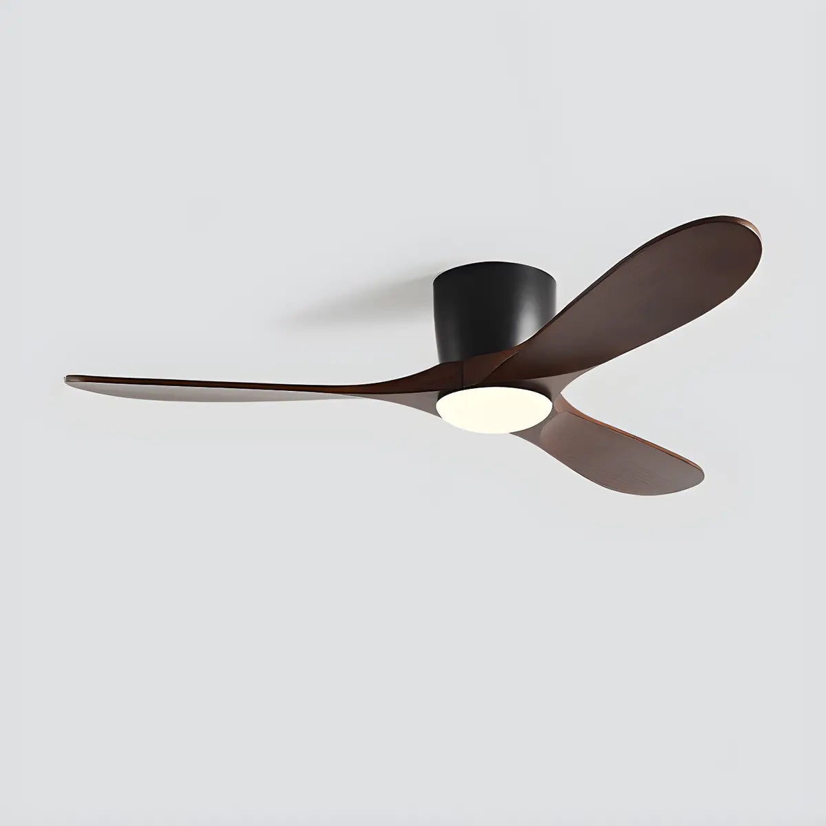 Remote Control Walnut LED Ceiling Fan with Light Fixture Image - 9
