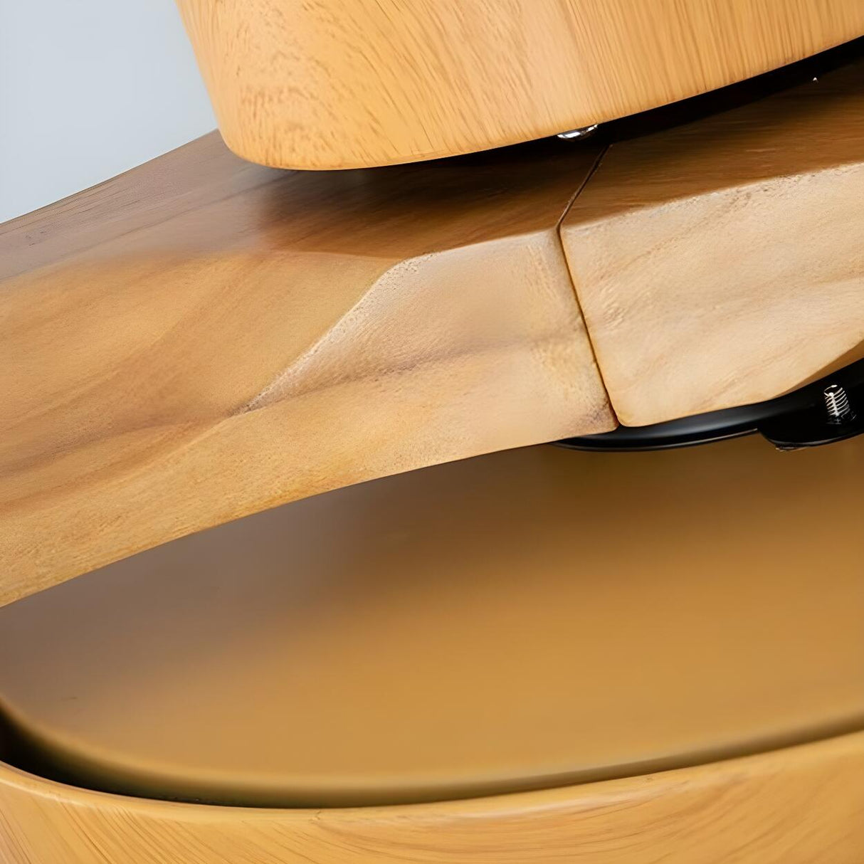 Remote Solid Wood 3 Blades LED Ceiling Fan with Light Image - 10