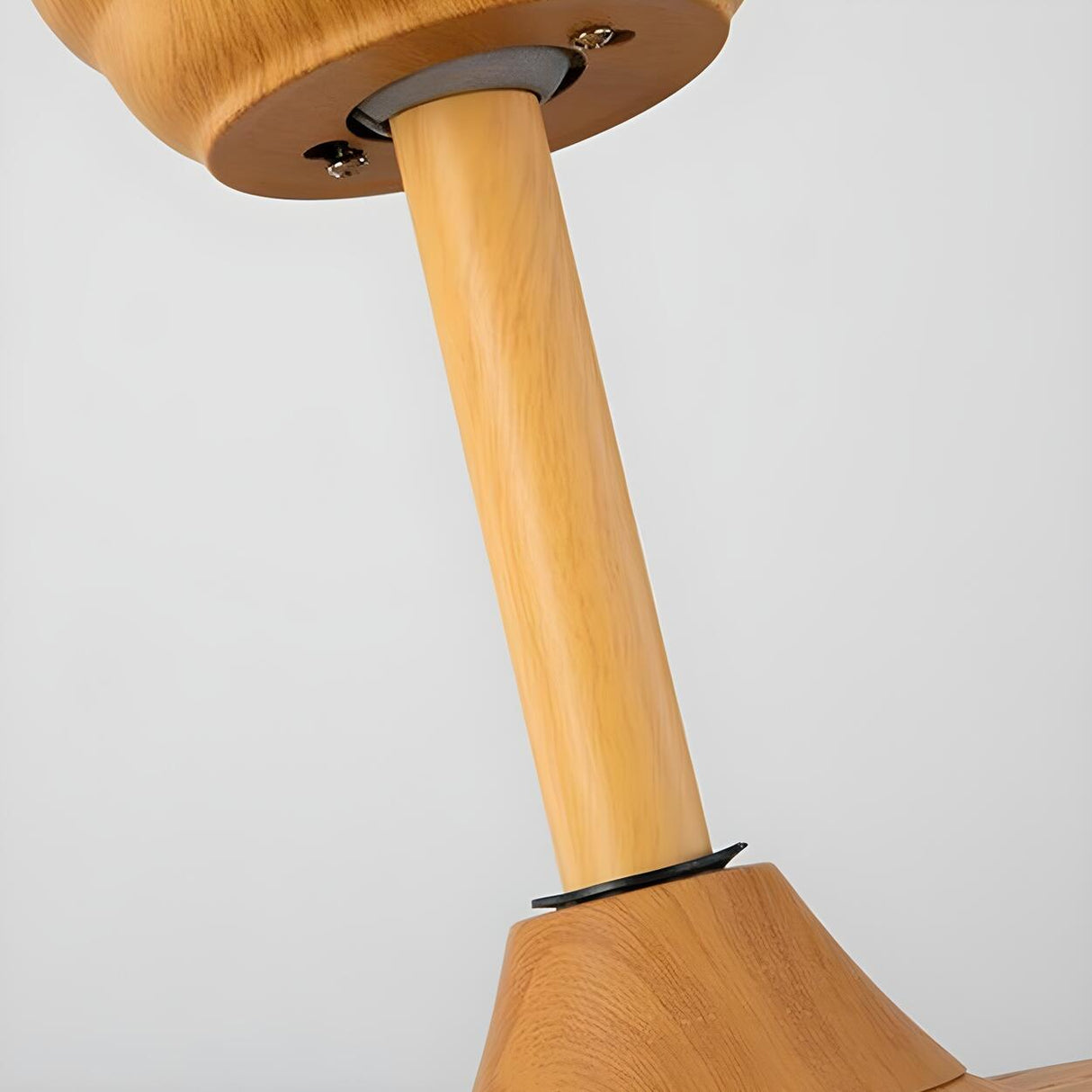 Remote Solid Wood 3 Blades LED Ceiling Fan with Light Image - 12