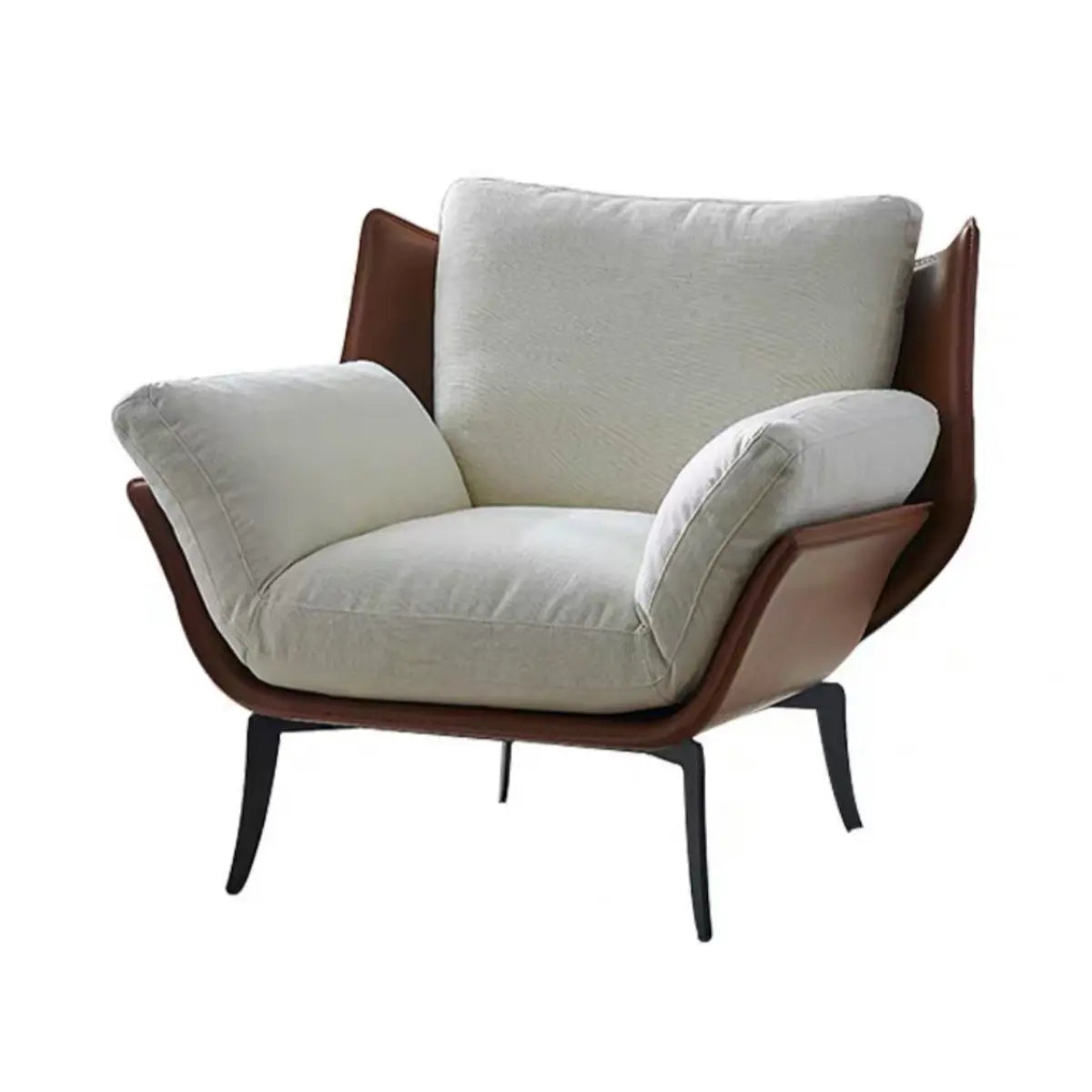 Removable Cushions Corduroy Fixed Back Accent Chair Image - 2