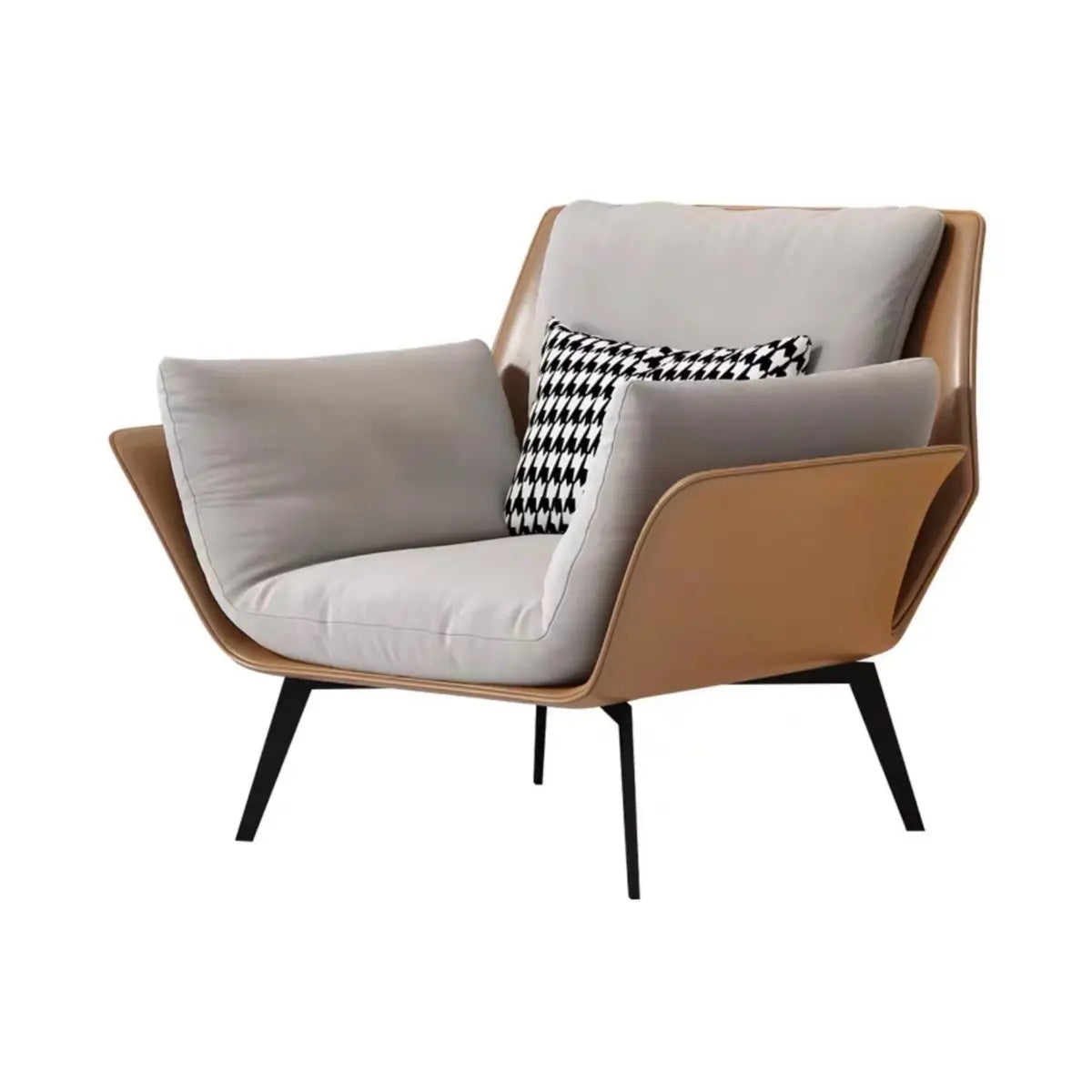 Removable Cushions Corduroy Fixed Back Accent Chair Image - 3