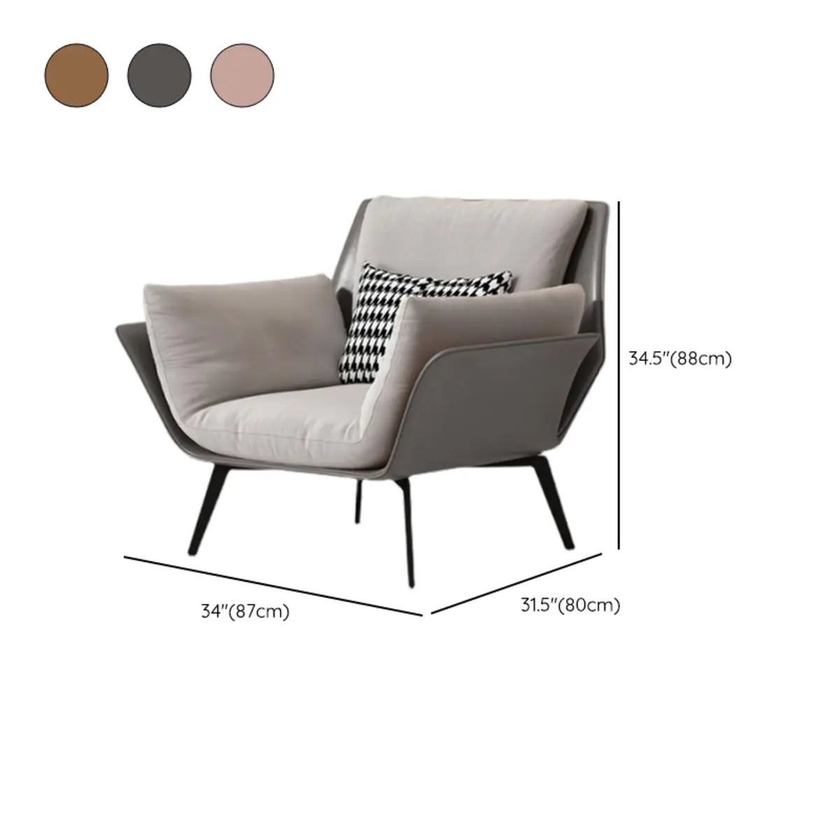 Removable Cushions Cotton Linen Cushion Back Arm Chair