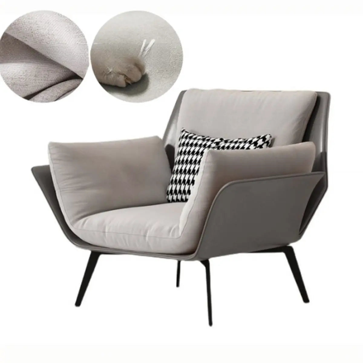 Removable Cushions Cotton Linen Cushion Back Arm Chair Image - 3