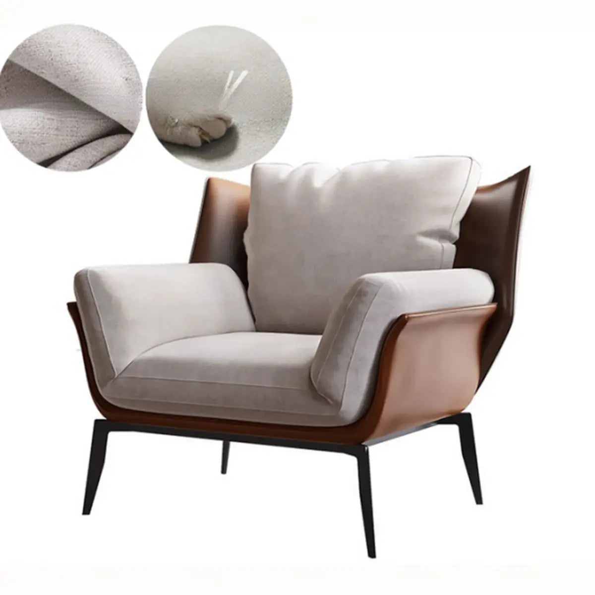 Removable Cushions Cotton Linen Cushion Back Arm Chair Image - 5